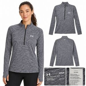 Under Armour Medium Gray 1/4 Zip Pullover HeatGear